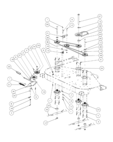 Deck Spindle Assembly Diagram and Parts List for M60-KW LC-53AJ8CT6050-29HP-LC-DFI Cub Cadet Lawn Tractor